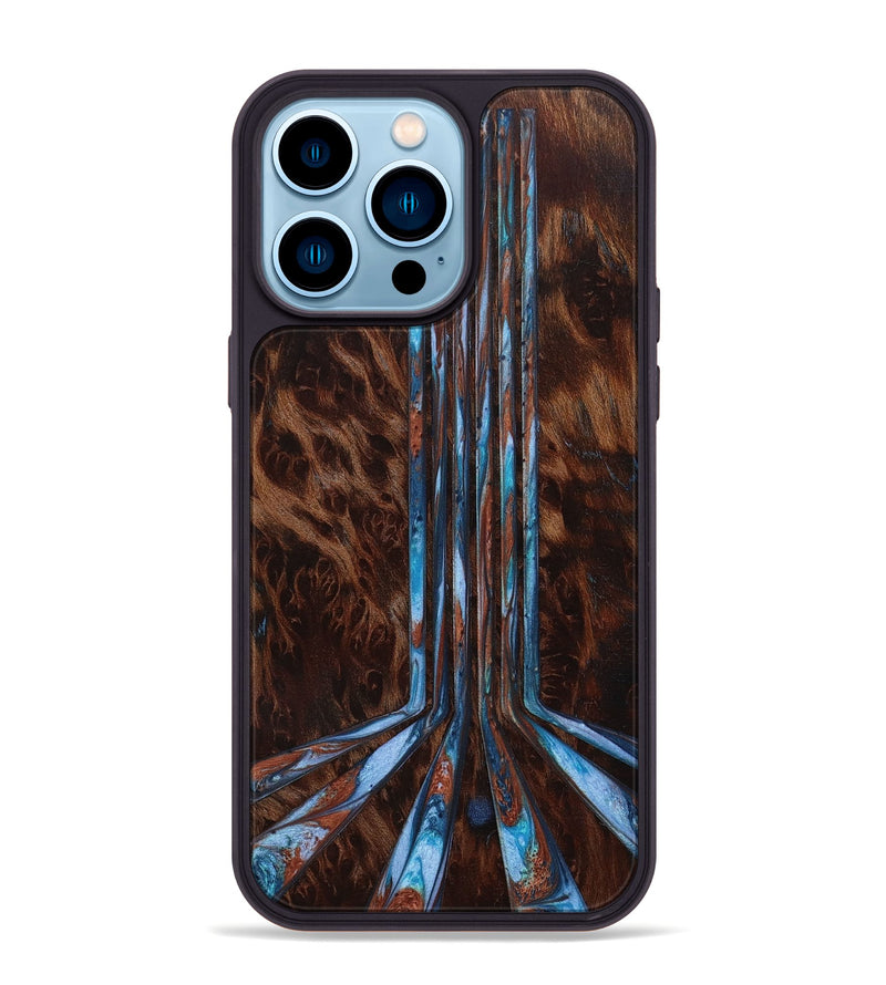 iPhone 14 Pro Max Wood+Resin Phone Case - Marquita (Retro, 651776)