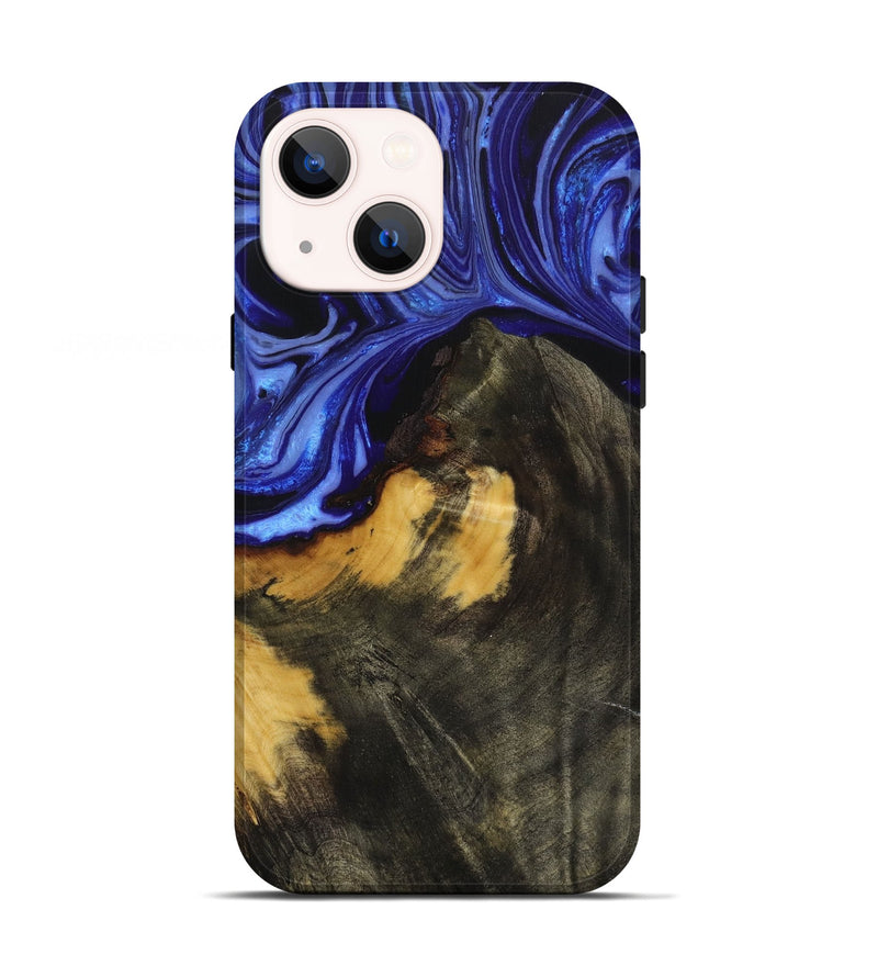 iPhone 13 Wood+Resin Live Edge Phone Case - Jayla (Blue, 651796)