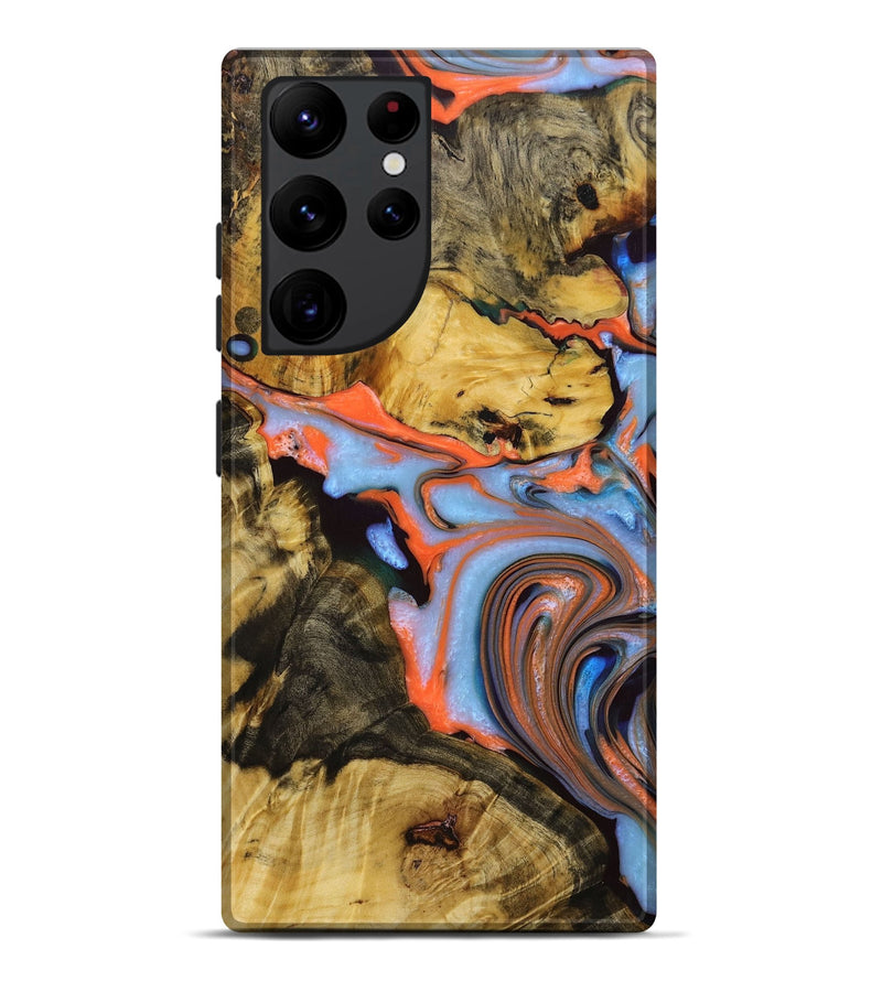 Galaxy S22 Ultra Wood+Resin Live Edge Phone Case - Shawn (Blue, 651797)