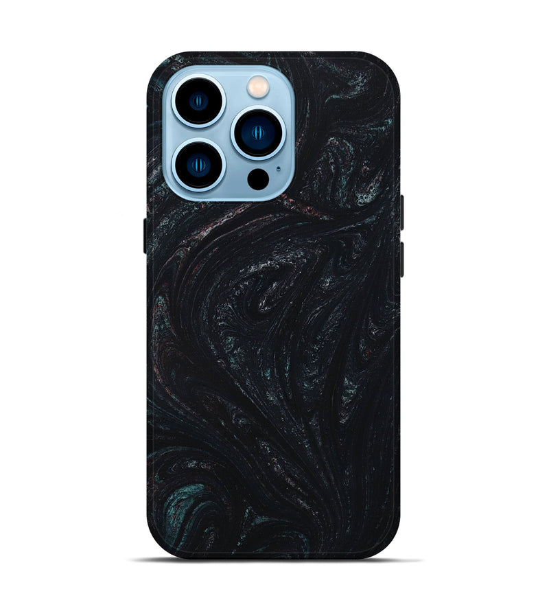 iPhone 14 Pro ResinArt Live Edge Phone Case - Emery (Black & White, 651819)