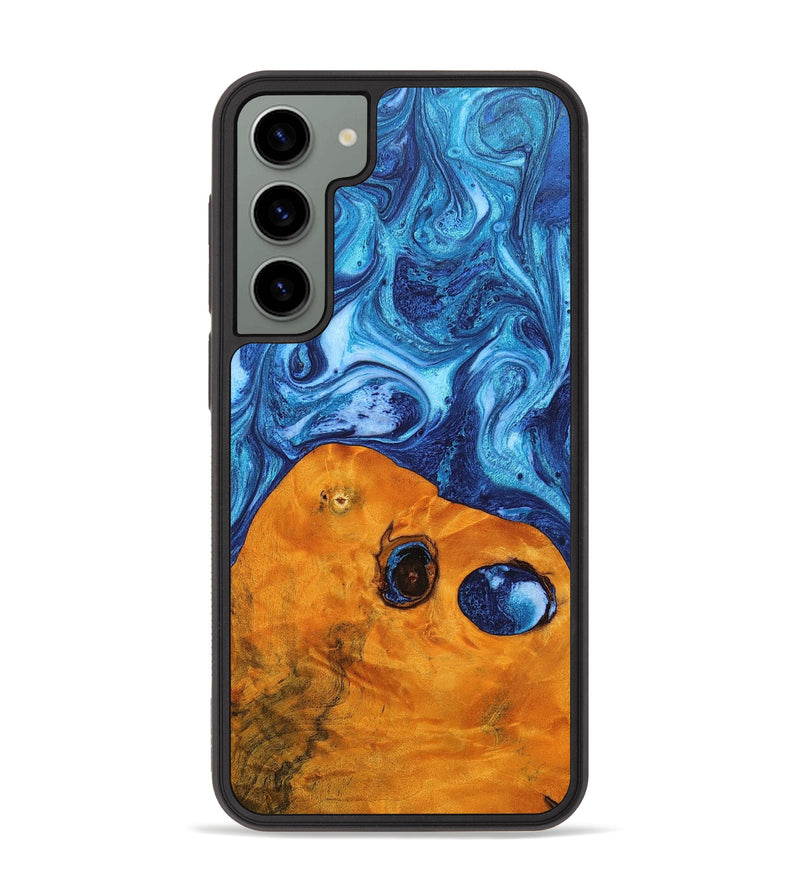Galaxy S23 Plus Wood+Resin Phone Case - Timothy (Blue, 651888)