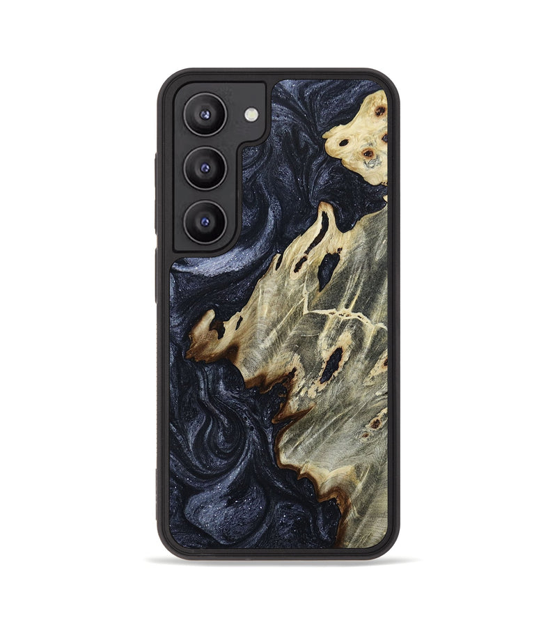 Galaxy S23 Wood+Resin Phone Case - Ethan (Black & White, 651907)