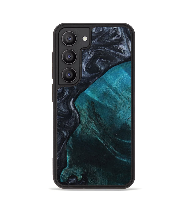 Galaxy S23 Wood+Resin Phone Case - Quentin (Black & White, 651915)