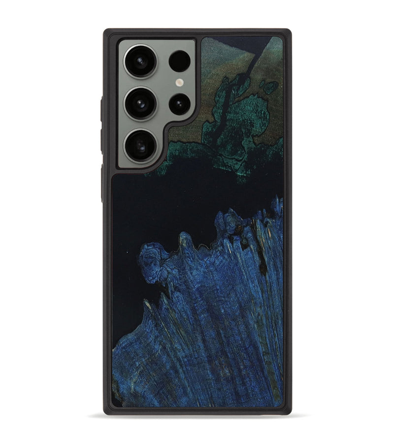 Galaxy S23 Ultra Wood+Resin Phone Case - Winter (Pure Black, 651923)