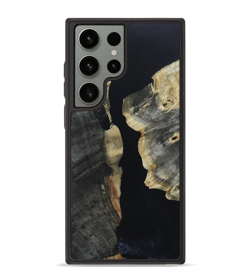 Galaxy S23 Ultra Wood+Resin Phone Case - Rihanna (Pure Black, 651933)