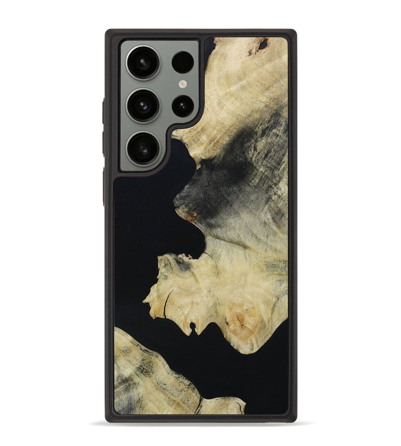 Galaxy S23 Ultra Wood+Resin Phone Case - Cecilia (Pure Black, 651956)