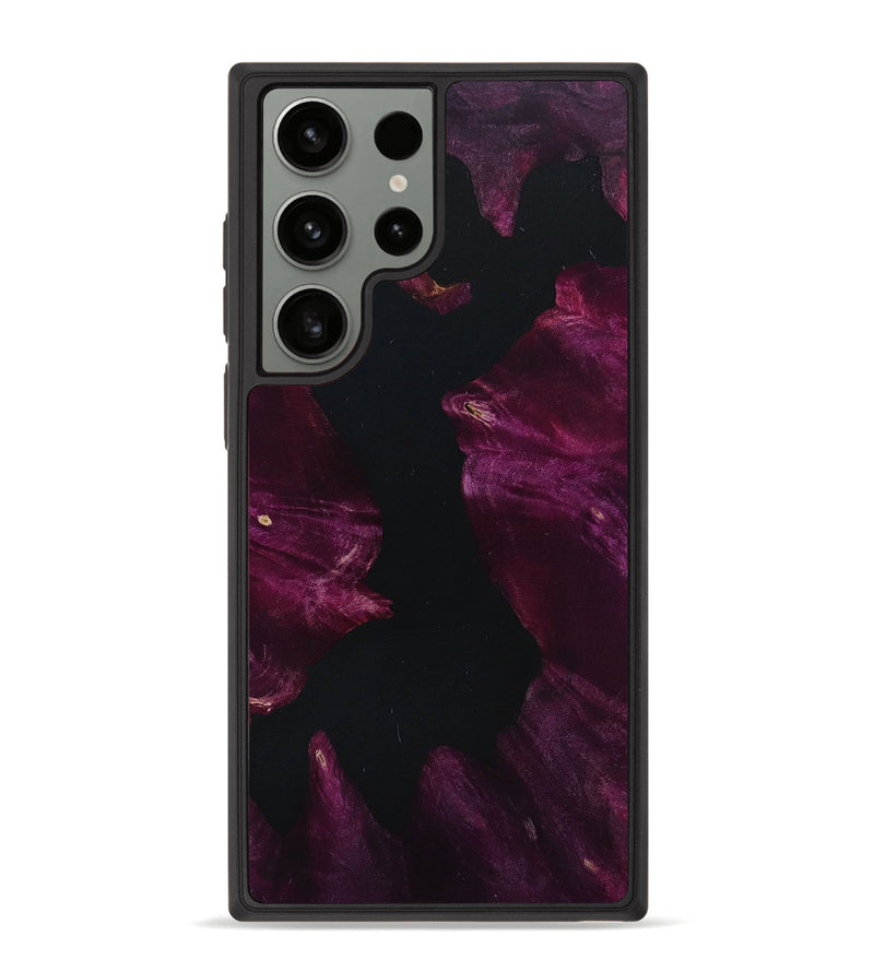 Galaxy S23 Ultra Wood+Resin Phone Case - Ronnie (Pure Black, 651964)