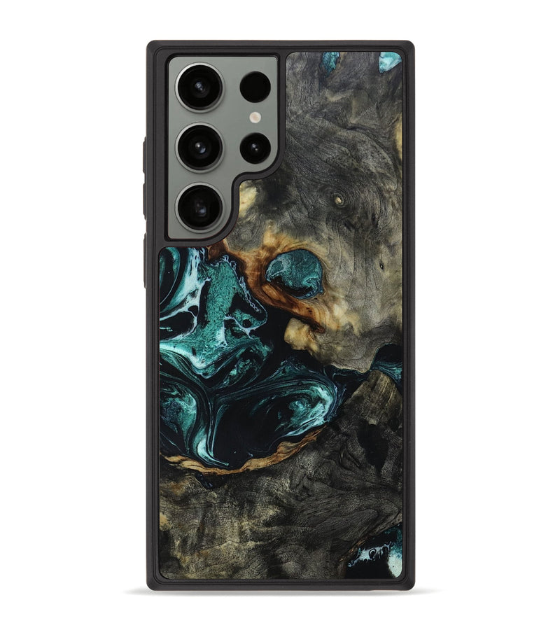 Galaxy S23 Ultra Wood+Resin Phone Case - Julio (Green, 651969)