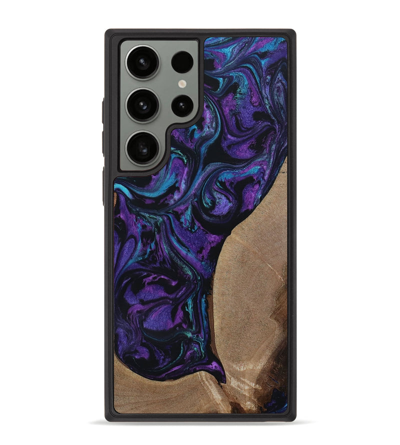 Galaxy S23 Ultra Wood+Resin Phone Case - Lola (Purple, 651991)