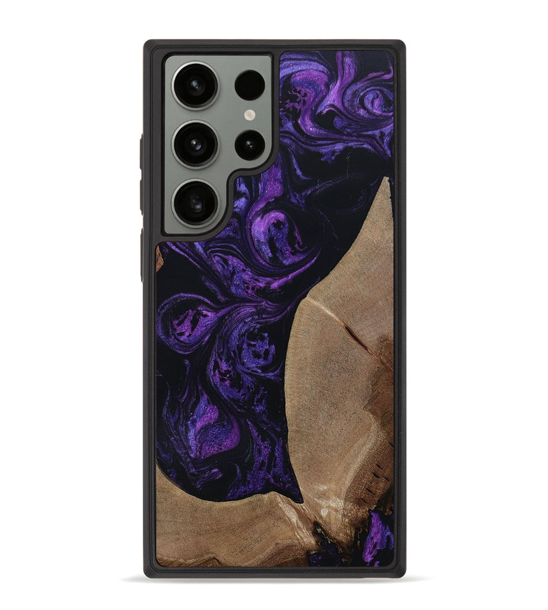 Galaxy S23 Ultra Wood+Resin Phone Case - Linda (Purple, 651994)
