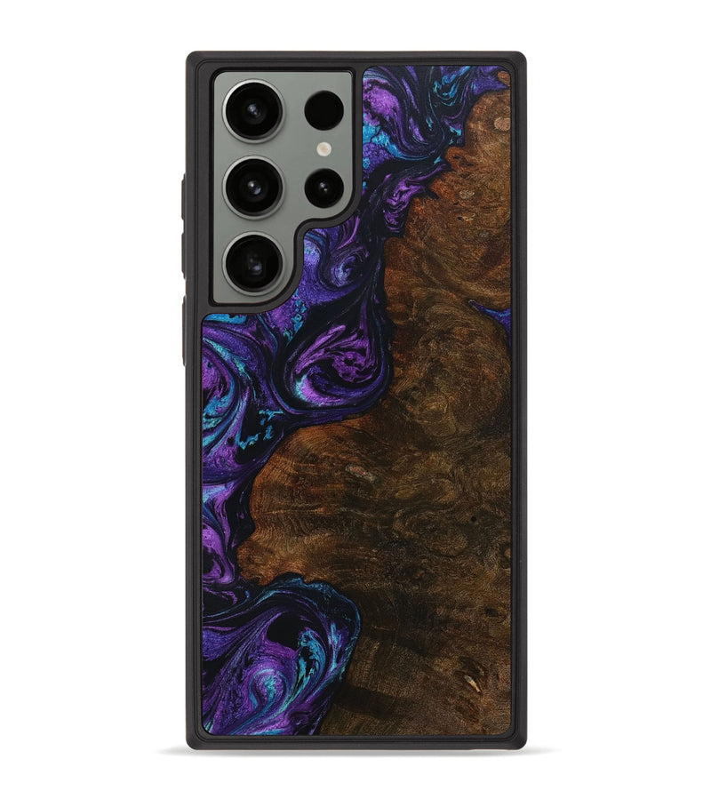 Galaxy S23 Ultra Wood+Resin Phone Case - Briella (Purple, 651997)