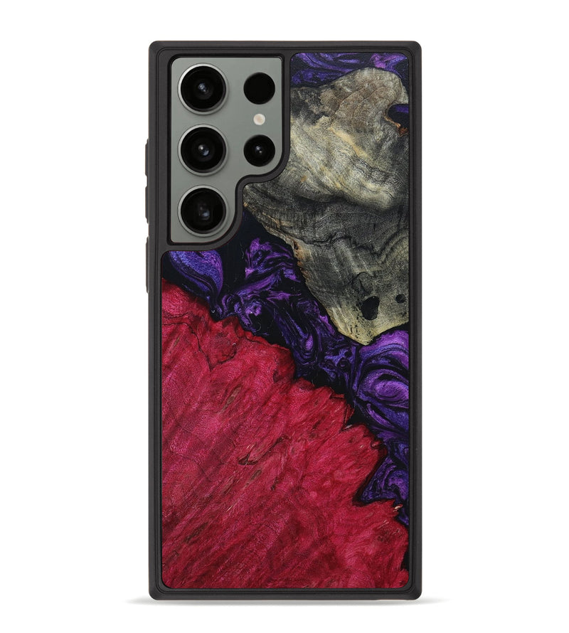 Galaxy S23 Ultra Wood+Resin Phone Case - Tasha (Purple, 651998)