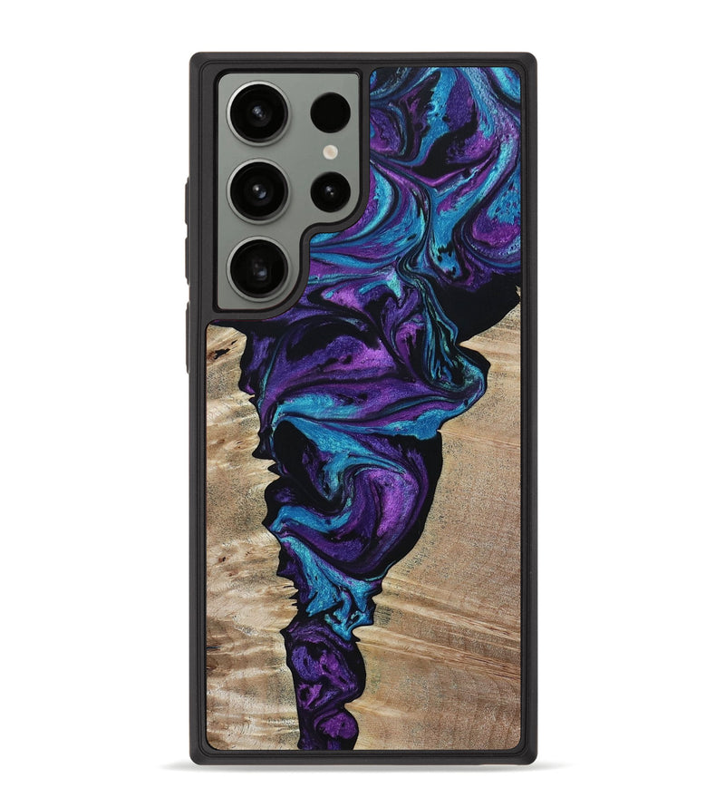 Galaxy S23 Ultra Wood+Resin Phone Case - Lydia (Purple, 652005)