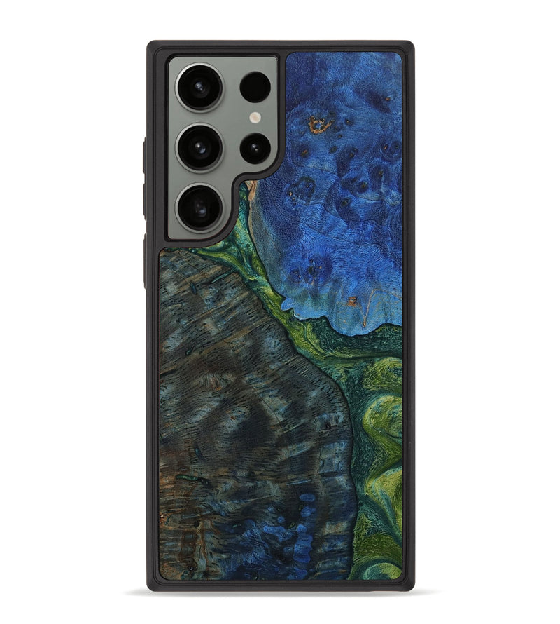 Galaxy S23 Ultra Wood+Resin Phone Case - Etta (Green, 652024)