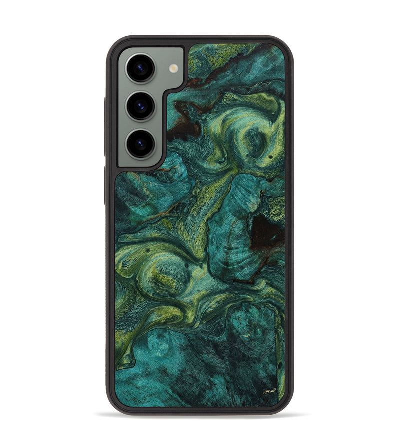 Galaxy S23 Plus Wood+Resin Phone Case - Jessie (Green, 652037)
