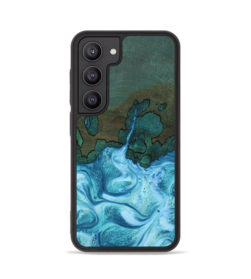 Galaxy S23 Wood+Resin Phone Case - Kayleigh (Blue, 652157)