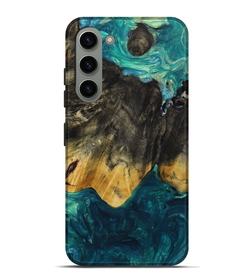 Galaxy S23 Plus Wood+Resin Live Edge Phone Case - Kade (Green, 652166)
