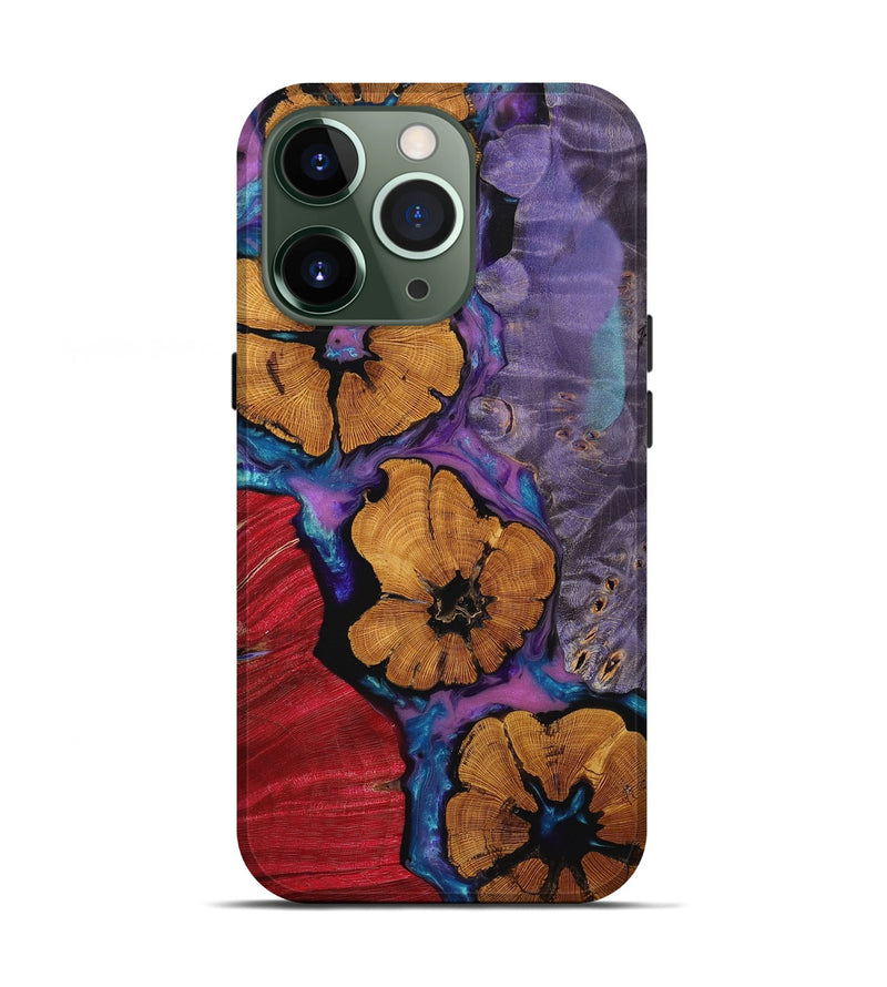 iPhone 13 Pro Wood+Resin Live Edge Phone Case - Candy (Purple, 652169)