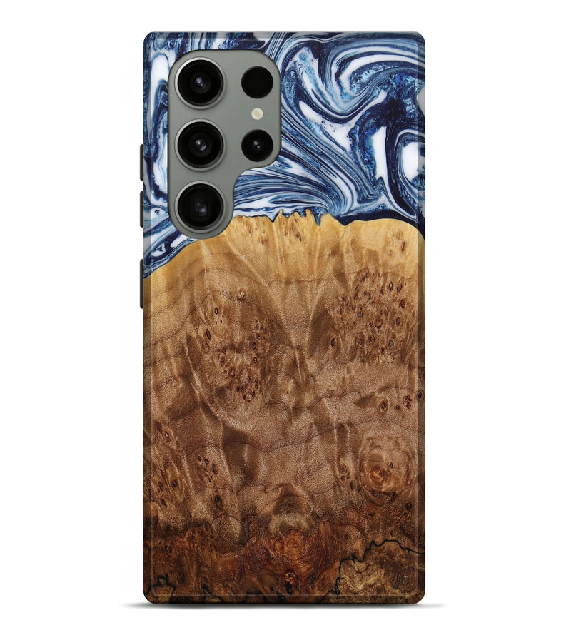 Galaxy S23 Ultra Wood+Resin Live Edge Phone Case - Gabrielle (Blue, 652181)