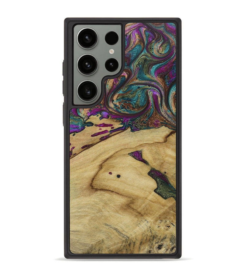 Galaxy S23 Ultra Wood+Resin Phone Case - Rodrigo (Green, 652325)