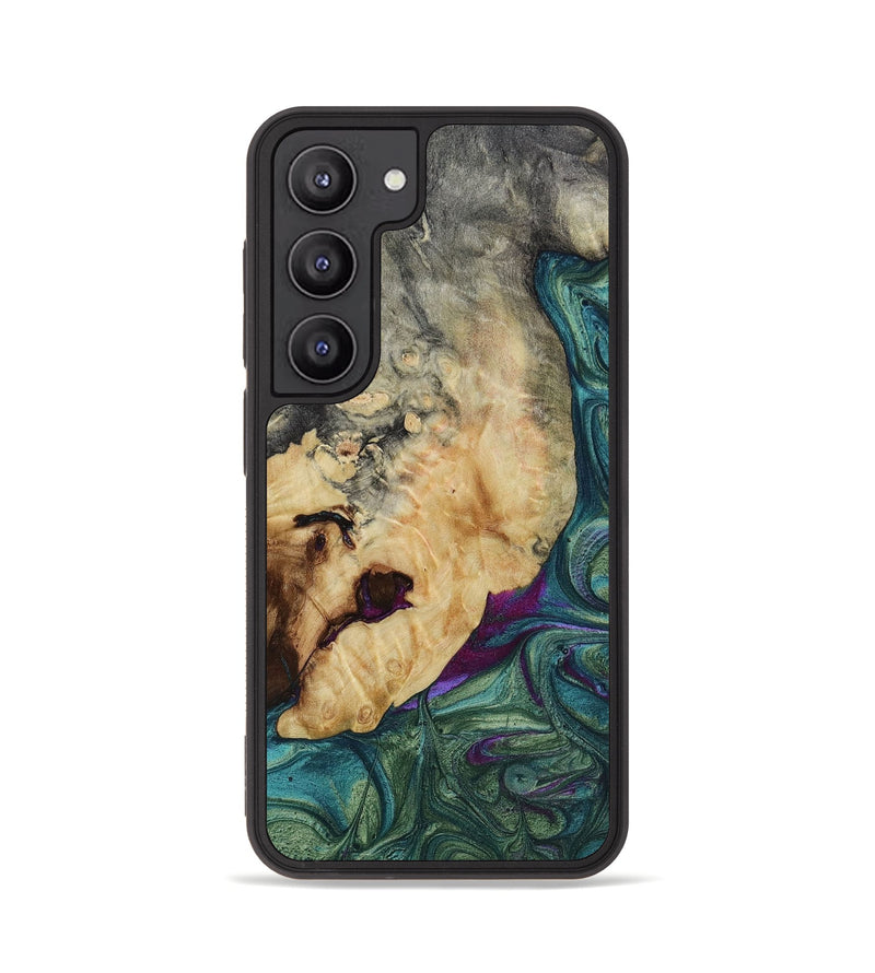 Galaxy S23 Wood+Resin Phone Case - Ophelia (Green, 652328)
