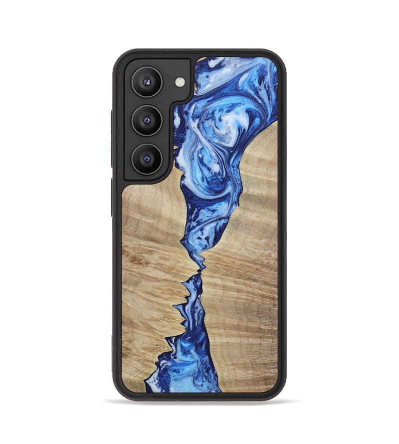 Galaxy S23 Wood+Resin Phone Case - Briella (Blue, 652338)