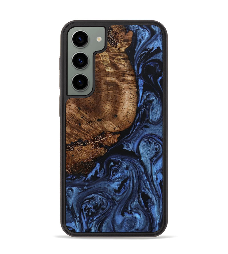 Galaxy S23 Plus Wood+Resin Phone Case - Wilbur (Blue, 652347)
