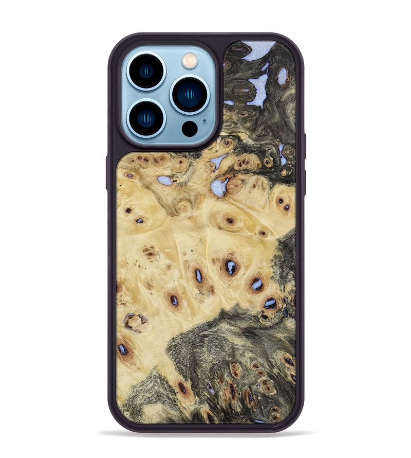 iPhone 14 Pro Max Wood+Resin Phone Case - Milton (Wood Burl, 652386)