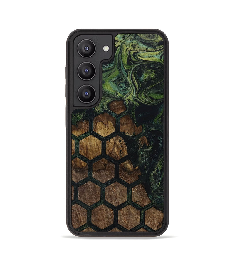 Galaxy S23 Wood+Resin Phone Case - Cecil (Pattern, 652422)