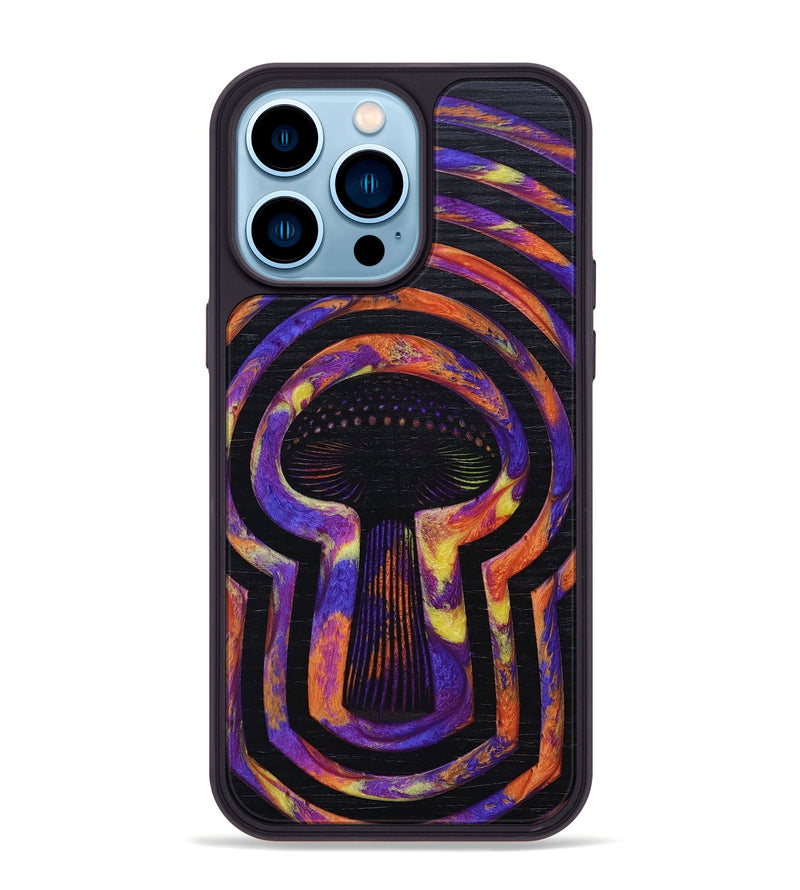 iPhone 14 Pro Max Wood+Resin Phone Case - Beatrice (Retro, 652458)