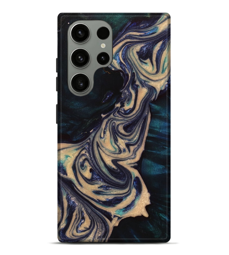 Galaxy S23 Ultra Wood+Resin Live Edge Phone Case - Jude (Blue, 652480)