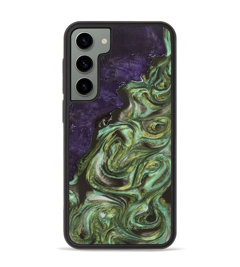 Galaxy S23 Plus Wood+Resin Phone Case - Quinton (Green, 652591)