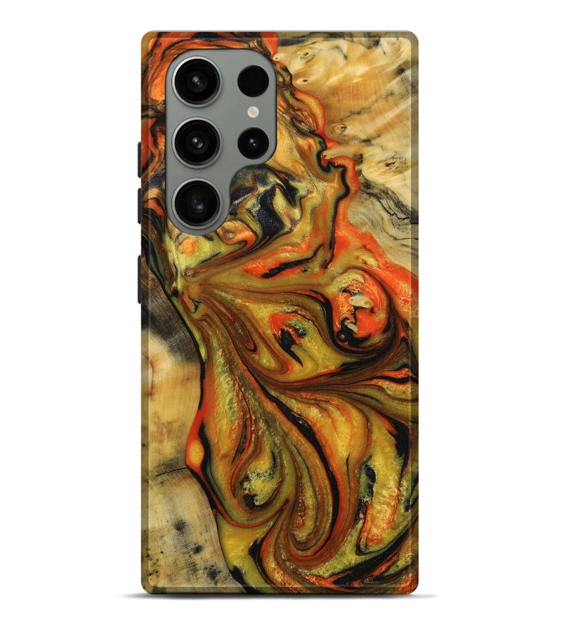 Galaxy S23 Ultra Wood+Resin Live Edge Phone Case - Elyse (Red, 652623)