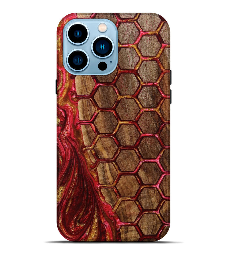 iPhone 14 Pro Max Wood+Resin Live Edge Phone Case - Staci (Pattern, 652630)