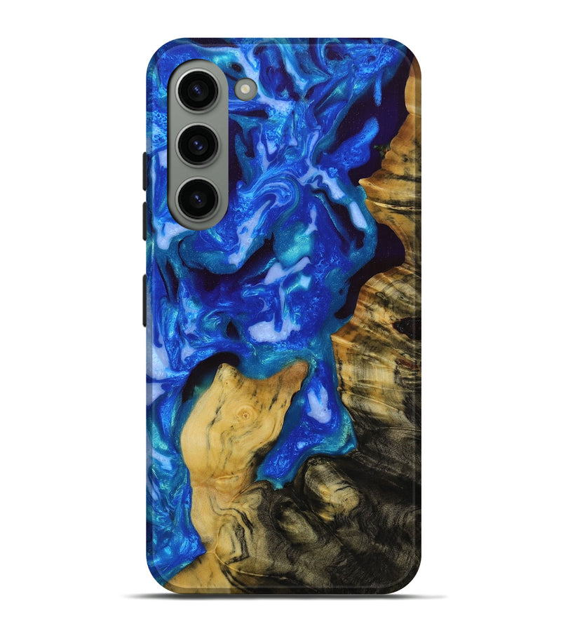 Galaxy S23 Plus Wood+Resin Live Edge Phone Case - Gianni (Blue, 652632)