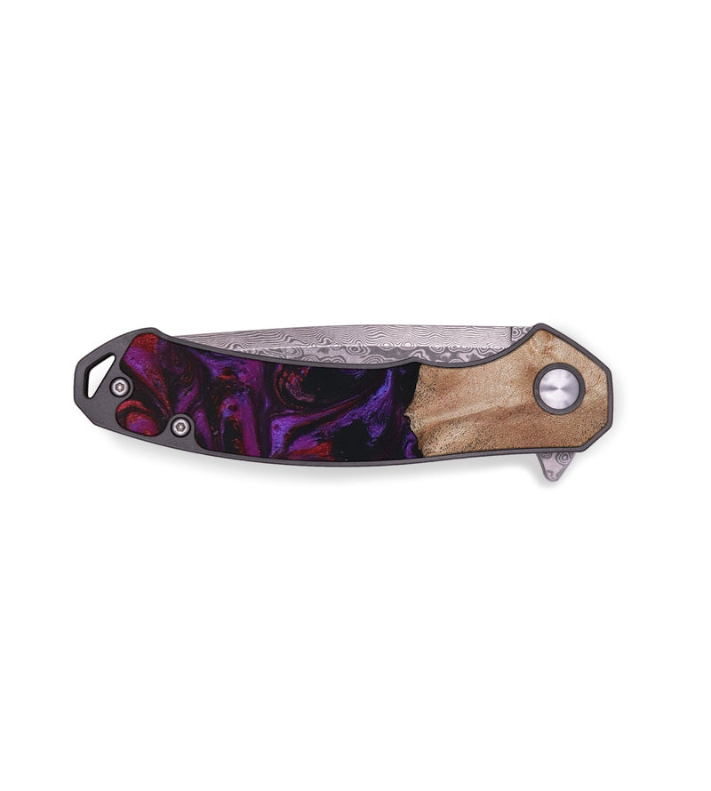 EDC Wood+Resin Pocket Knife - Deloris (Red, 652658)