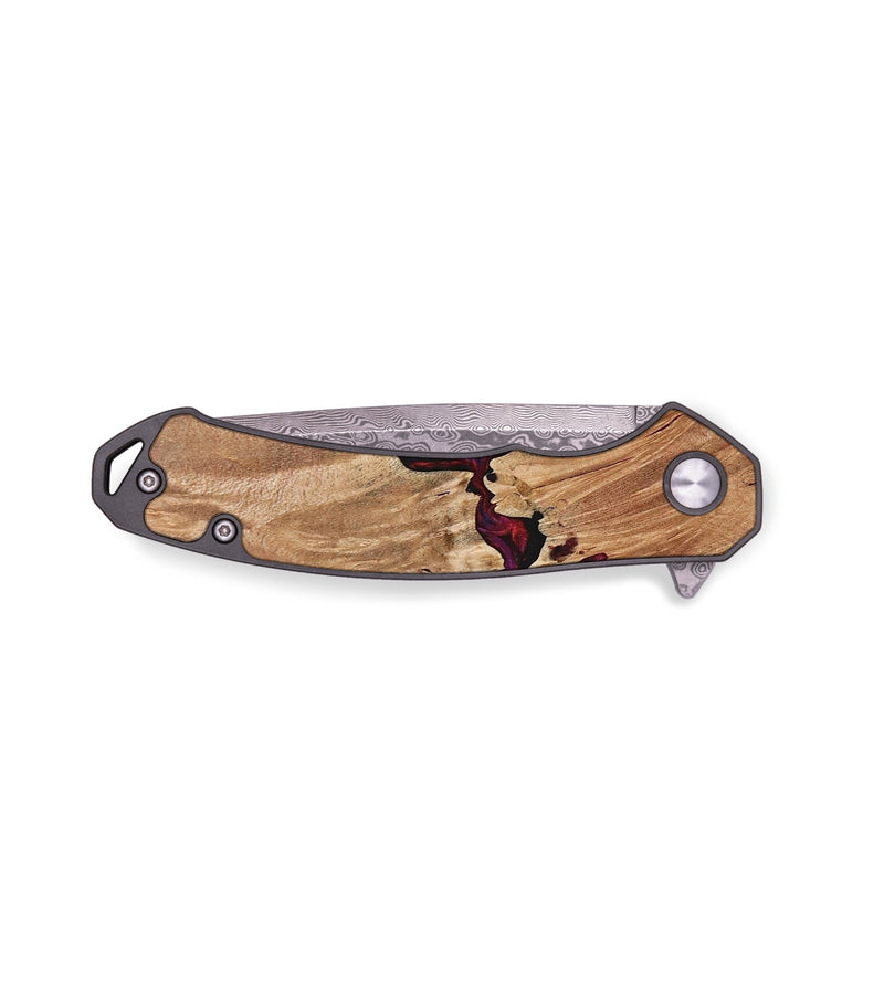 EDC Wood+Resin Pocket Knife - Marlene (Red, 652661)