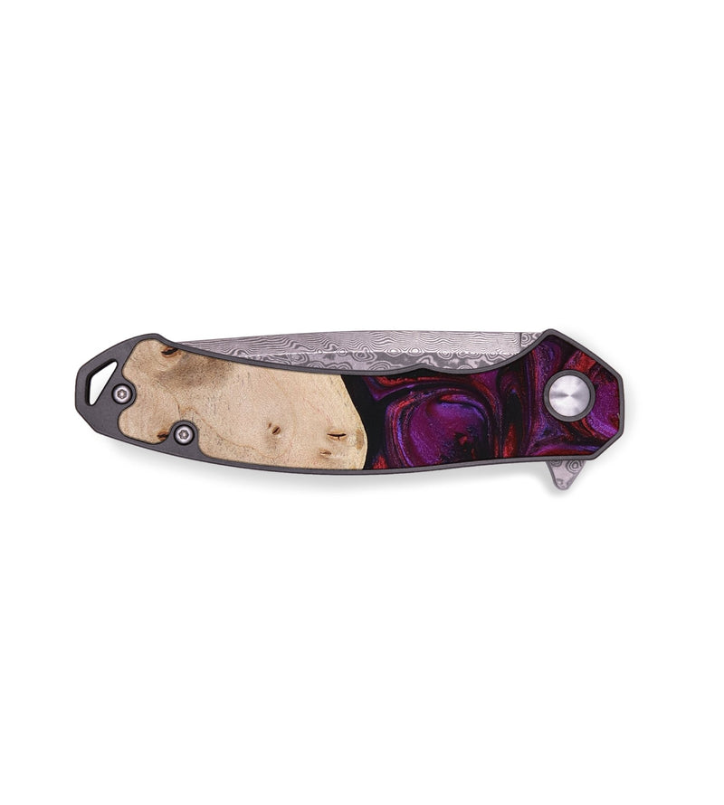 EDC Wood+Resin Pocket Knife - Zaiden (Red, 652662)