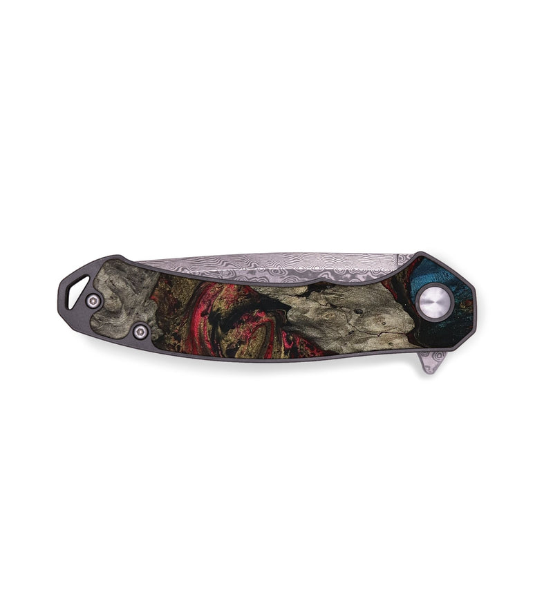 EDC Wood+Resin Pocket Knife - Terri (Red, 652663)