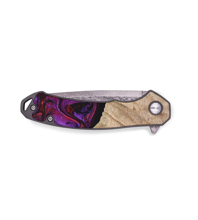 EDC Wood+Resin Pocket Knife - Lacey (Red, 652664)