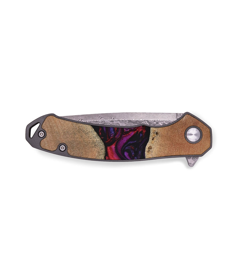 EDC Wood+Resin Pocket Knife - Jewell (Red, 652668)