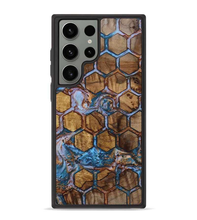 Galaxy S23 Ultra Wood+Resin Phone Case - Elyse (Pattern, 652705)