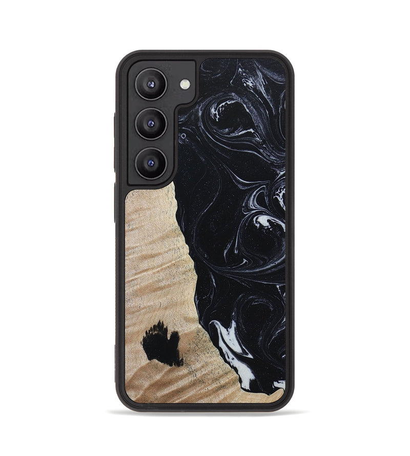 Galaxy S23 Wood+Resin Phone Case - Drake (Black & White, 652723)