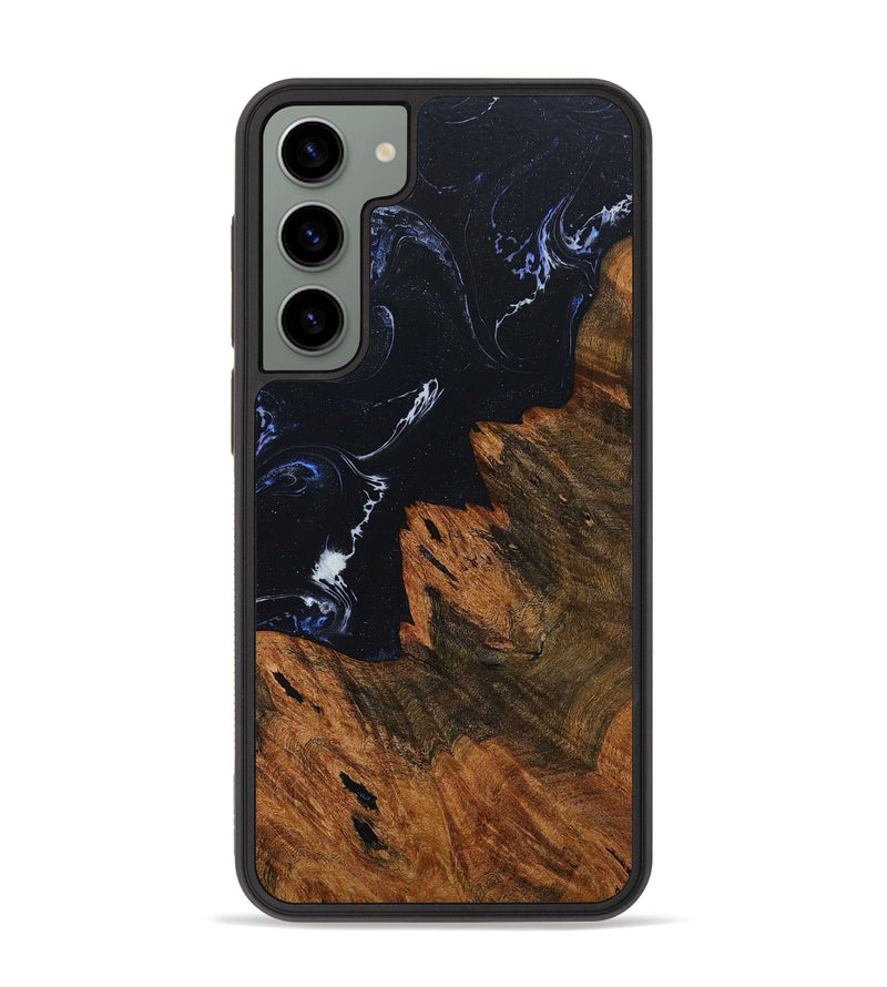 Galaxy S23 Plus Wood+Resin Phone Case - Gerald (Black & White, 652729)