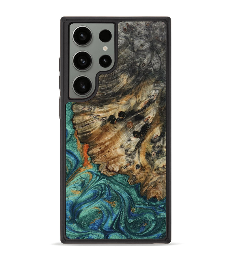 Galaxy S23 Ultra Wood+Resin Phone Case - Destiny (Green, 652773)