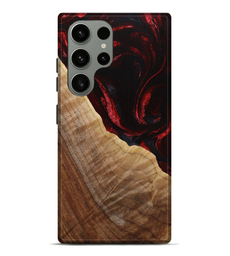 Galaxy S23 Ultra Wood+Resin Live Edge Phone Case - Shannon (Red, 652791)