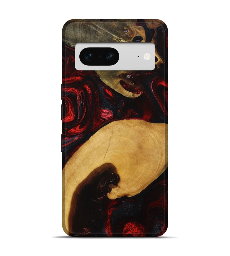 Pixel 7 Wood+Resin Live Edge Phone Case - Knox (Red, 652793)