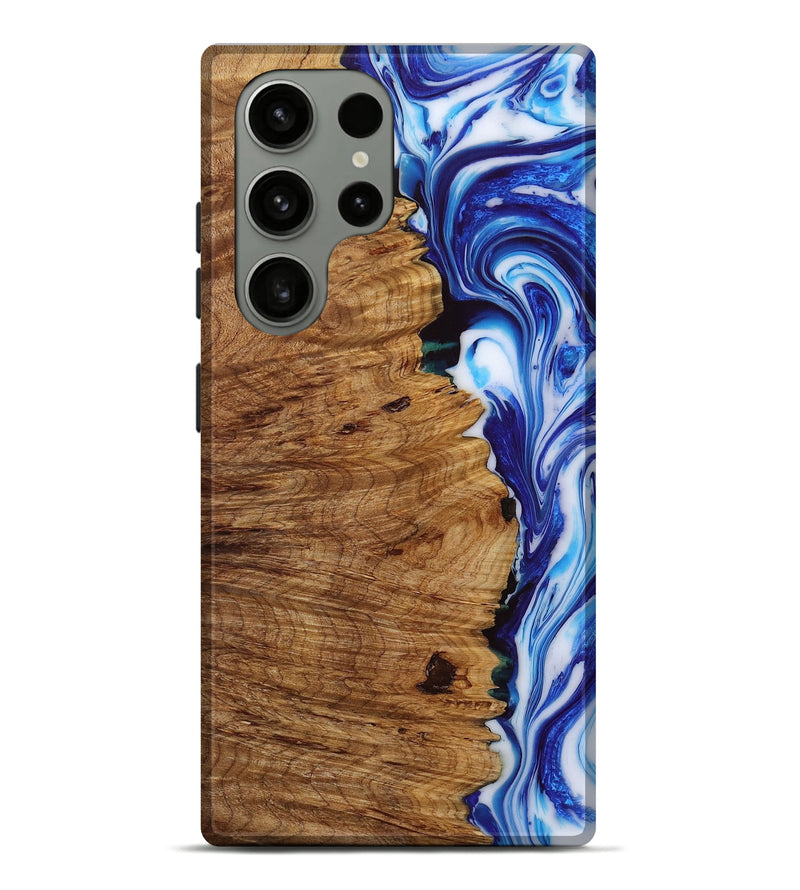 Galaxy S23 Ultra Wood+Resin Live Edge Phone Case - Jaime (Blue, 652796)