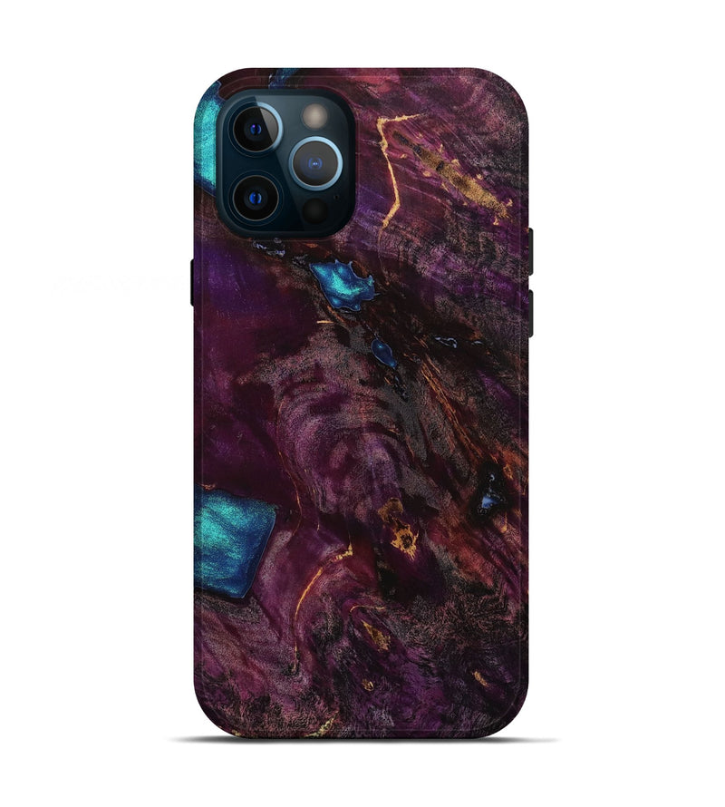 iPhone 12 Pro Wood+Resin Live Edge Phone Case - Marquis (Purple, 652804)
