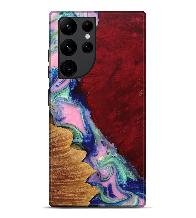 Galaxy S22 Ultra Wood+Resin Live Edge Phone Case - Lynn (Purple, 652809)